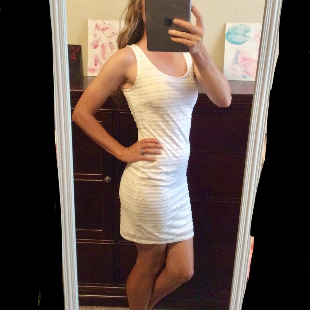 LAST CALL Jennifer Lopez White Bodycon Dress